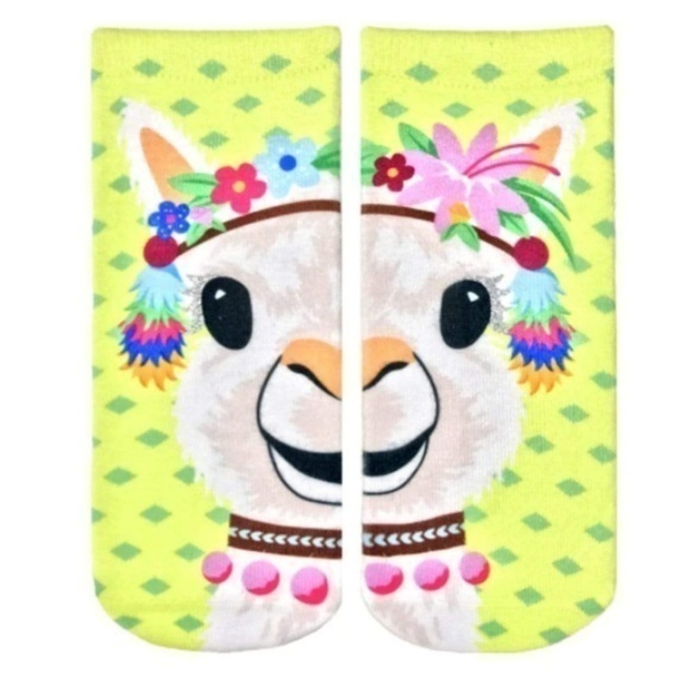 LIVING ROYAL Party Llama Glitter Ankle Sock OSFM